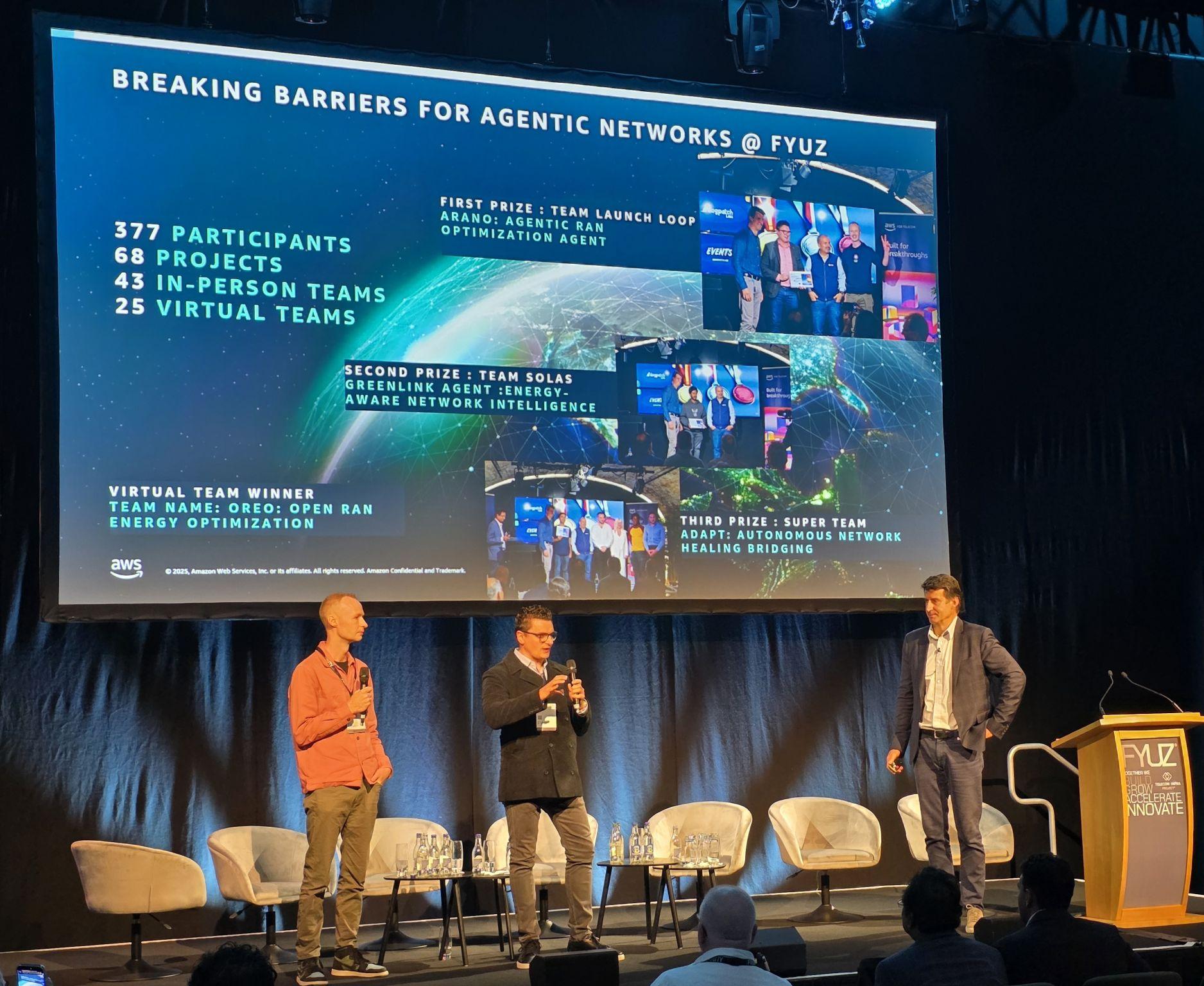 AWS Breaking Barriers Hackathon statistics: 377 participants, 68 projects, Team LaunchLoop first place